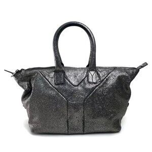 YVES SAINT LAURENT Travel bag EASY Mini Duffle Bag Shoulder Bag Hand Bag SilverN